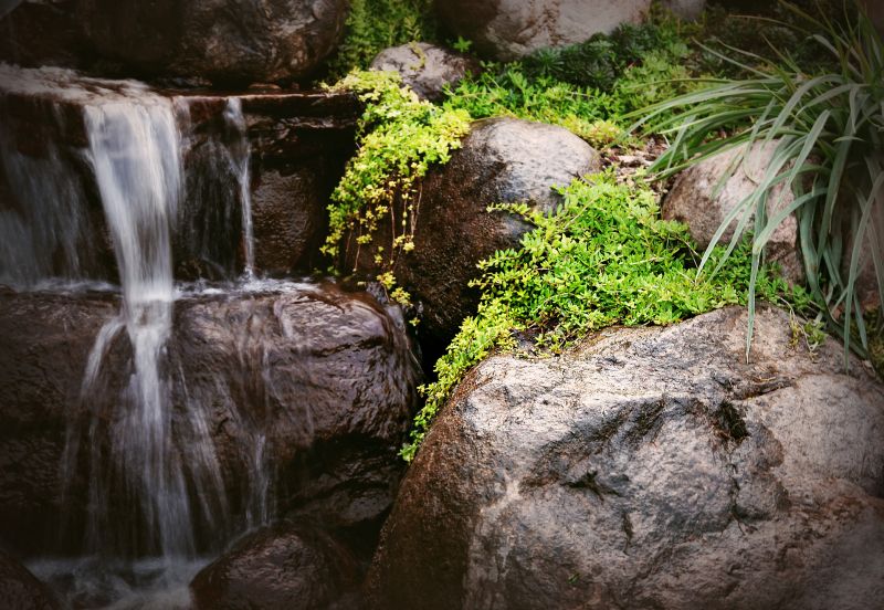 Pond Waterfall Installation detail